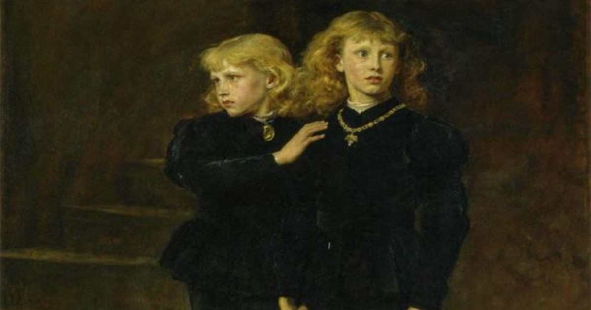 Eduardo V (derecha) y su hermano Ricardo (izquierda), los Príncipes de la Torre, por John Everett Millais