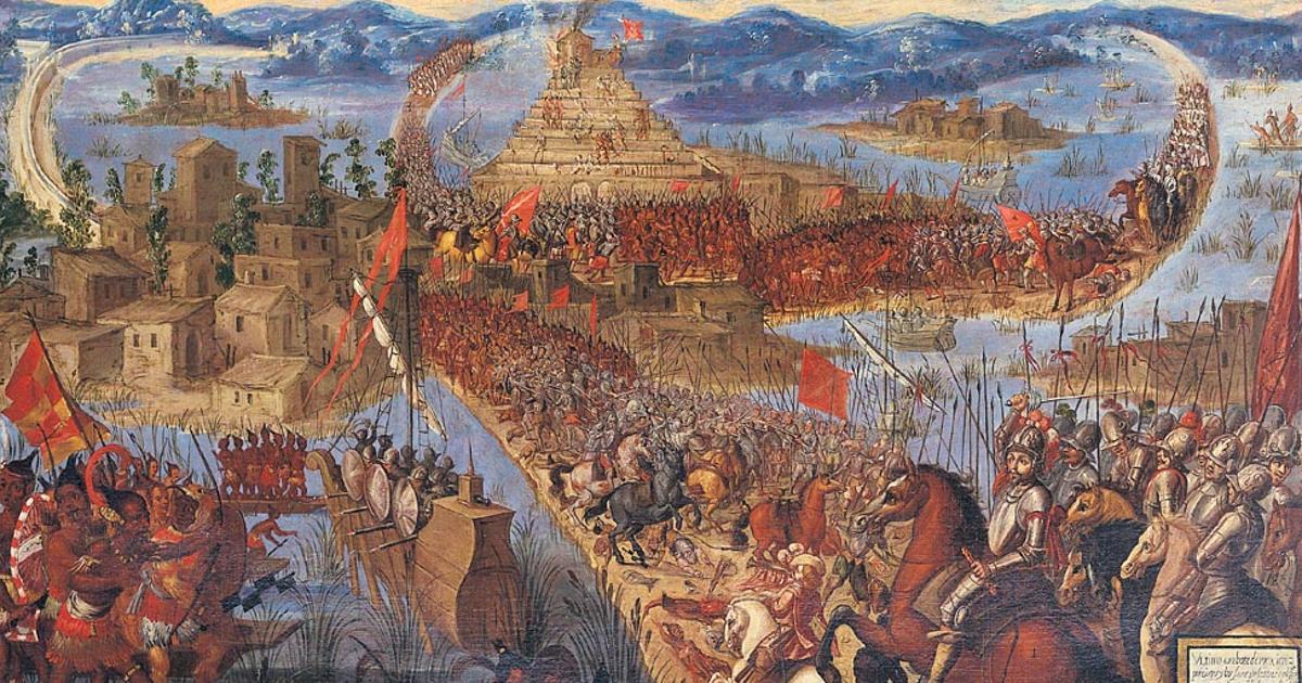 La conquista de Tenochtitlan, de autor desconocido.