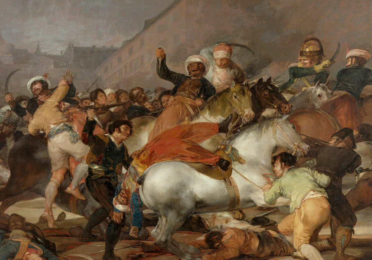 El dos de mayo de 1808 en Madrid también conocido como La carga de los mamelucos, pintura de Goya (1814) ABC