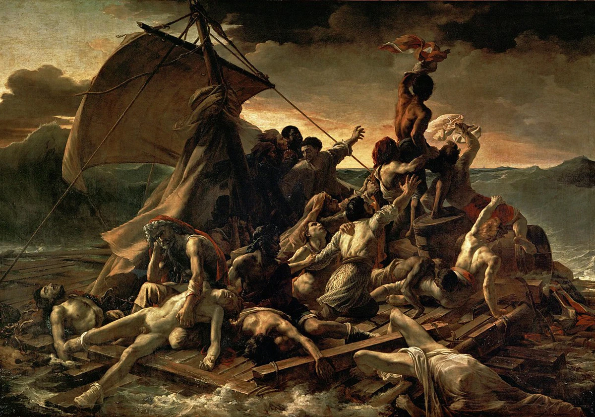 El cuadro El naufragio de la Medusa, pintado por Gericault