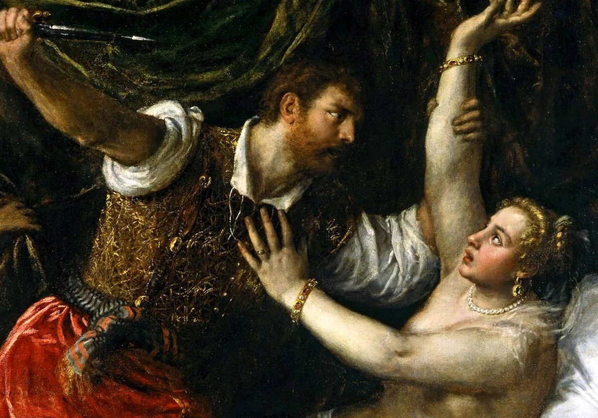 Tarquinio y Lucrecia, óleo de Tiziano (1571). ABC